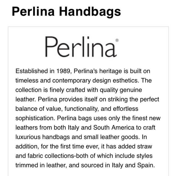 PERLINA  Black Leather Crossbody Shoulder Bag 7X1X9 - Picture 4 of 12